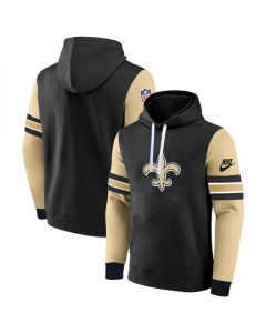 Men's New Orleans Saints Black/Gold Pullover Hoodie (Black Gold)