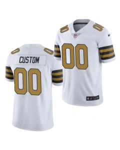 Men's New Orleans Saints Customized White Color Rush Limited Stitched Jersey