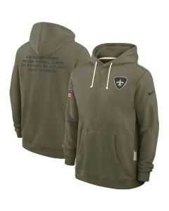 Men's New Orleans Saints Olive 2025 Salute to Service Pullover Hoodie (Olive)