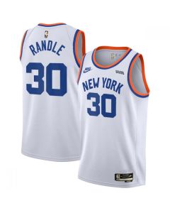 Men's New Yok Knicks #30 Julius Randle 2021/2022 White City Edition Stitched Jersey