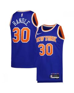 Men's New Yok Knicks #30 Julius Randle 2022/23 Blue Icon Edition Swingman Stitched Basketball Jersey