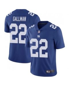 Men's New York Giants #22 Wayne Gallman Blue Vapor Untouchable Limited Stitched Jersey