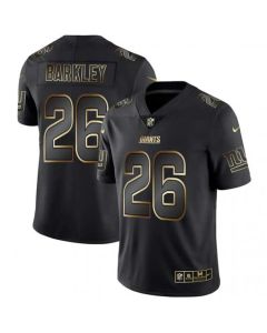 Men's New York Giants #26 Saquon Barkley 2019 Black Gold Edition Stitched NFL Jersey