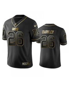Men's New York Giants #26 Saquon Barkley 2020 Black Gold Edition Stitched Jersey