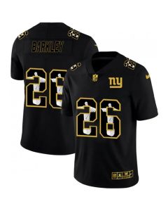 Men's New York Giants #26 Saquon Barkley 2020 Black Jesus Faith Edition Limited Stitched Jersey