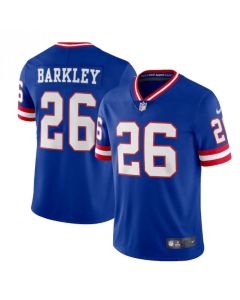 Men's New York Giants #26 Saquon Barkley Royal Classic Vapor Limited Stitched Jersey