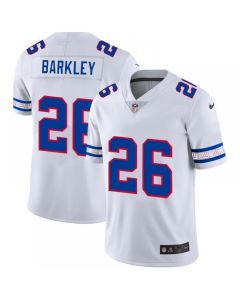 Men's New York Giants #26 Saquon Barkley White 2019 Team Logo Cool Edition Stitched NFL Jersey