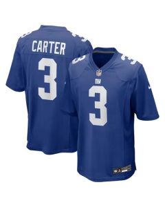 Men's New York Giants #3 Abdul Carter Royal 2025 NFL Draft First Round Pick Game Jersey (Royal)