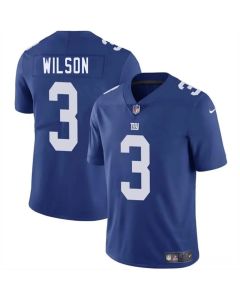 Men's New York Giants #3 Russell Wilson Blue 2025 Vapor Untouchable Limited Stitched Jersey (Blue)