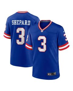 Men's New York Giants #3 Sterling Shepard Royal Classic Player Game Jersey (Royal)