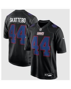 Men's New York Giants #44 Cam Skattebo Carbon Black Fashion Game Jersey (Black)