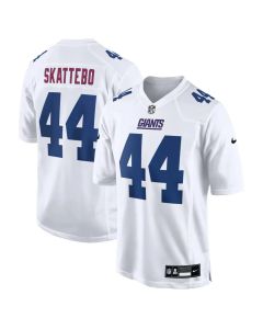 Men's New York Giants #44 Cam Skattebo Tundra White Fashion Game Jersey