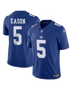 Men's New York Giants #5 Jacob Eason Blue 2023 F.U.S.E. Vapor Untouchable Limited Stitched Jersey