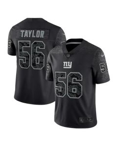 Men's New York Giants #56 Lawrence Taylor Black Reflective Limited Stitched Football Jersey