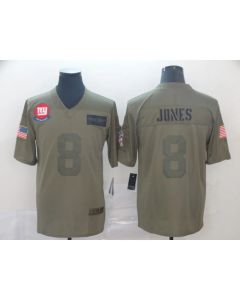 Men's New York Giants #8 Daniel Jones 2019 Camo Salute To Service Limited Stitched NFL Jersey