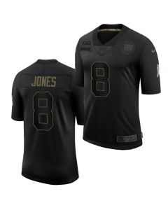 Men's New York Giants #8 Daniel Jones 2020 Black Salute To Service Limited Stitched Jersey