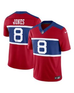 Men's New York Giants #8 Daniel Jones Century Red Alternate Vapor F.U.S.E. Limited Jersey (Red)