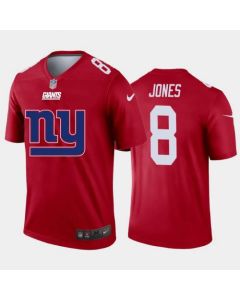 Men's New York Giants #8 Daniel Jones Red 2020 Team Big Logo Inverted Legend Stitched Jersey