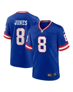Men's New York Giants #8 Daniel Jones Royal Classic Player Game Jersey