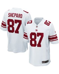 Men's New York Giants #87 Sterling Shepard White Game Jersey (White)