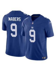 Men's New York Giants #9 Malik Nabers Blue 2024 Draft F.U.S.E. Vapor Untouchable Limited Stitched Jersey