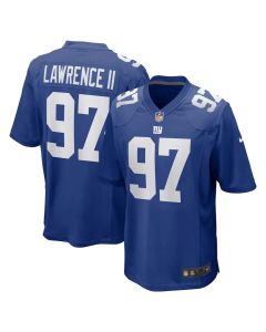 Men's New York Giants #97 Dexter Lawrence II Royal Team Game Player Jersey