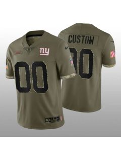 Men's New York Giants ACTIVE PLAYER Custom Olive 2022 Salute To Service Limited Stitched Jersey