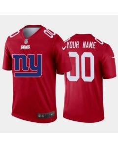 Men's New York Giants ACTIVE PLAYER Custom Red 2020 Team Big Logo Inverted Legend Stitched Jersey
