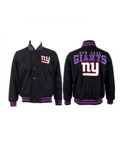 Men's New York Giants Black Stitched Jacket