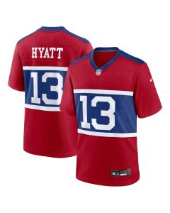 Men's New York Giants Jalin Hyatt Century Red Alternate Player Game Jersey