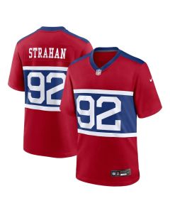 Men's New York Giants Michael Strahan Century Red Alternate Retired Player Game Jersey (Red)
