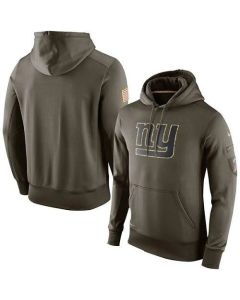 Men's New York Giants Olive Salute To Service KO Performance Hoodie
