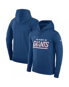 Men's New York Giants Royal Sideline Property Of Performance Pullover Hoodie