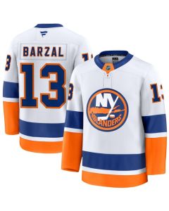 Men's New York Islanders #13 Mathew Barzal White Away Premium Jersey