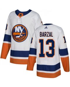 Men's New York Islanders #13 Mathew Barzal White Stitched NHL Jersey
