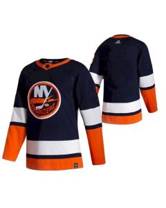 Men's New York Islanders 2021 Black Reverse Retro Stitched Jersey