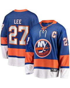 Men's New York Islanders #27 Anders Lee Royal Home Captain Patch Player Jersey