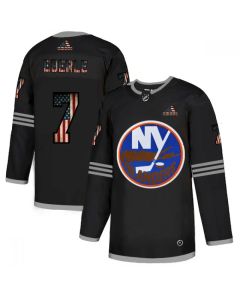 Men's New York Islanders #7 Jordan Eberle 2020 Grey USA Flag Stitched NHL Jersey