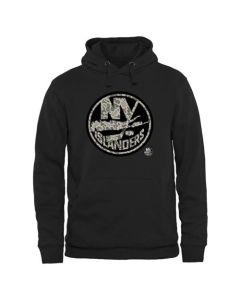 Men's New York Islanders Black Rink Warrior Pullover Hoodie