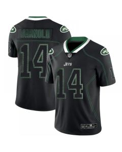 Men's New York Jets #14 Sam Darnold Black 2018 Lights Out Color Rush NFL Limited Jersey