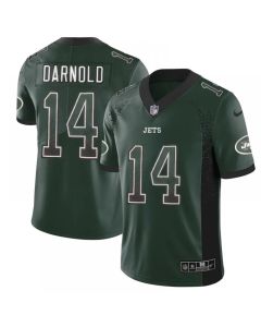 Men's New York Jets #14 Sam Darnold Green 2018 Drift Fashion Color Rush Limited Stitched NFL Jersey