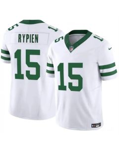 Men's New York Jets #15 Brett Rypien 2023 F.U.S.E. White Throwback Vapor Untouchable Limited Stitched Jersey