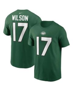 Men's New York Jets #17 Garrett Wilson 2022 Green Name & Number T-Shirt