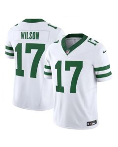 Men's New York Jets #17 Garrett Wilson White 2023 F.U.S.E. Vapor Limited Throwback Stitched Football Jersey