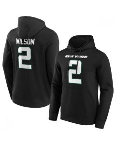 Men's New York Jets #2 Zach Wilson Black Hoodie