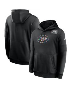 Men's New York Jets 2020 Black Crucial Catch Sideline Performance Pullover Hoodie