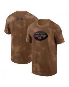 Men's New York Jets 2023 Brown Salute To Service Sideline T-Shirt