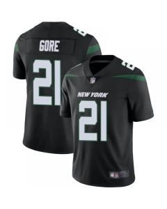 Men's New York Jets #21 Frank Gore Black Vapor Untouchable Limited Stitched Jersey