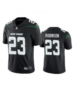 Men's New York Jets #23 James Robinson Black Vapor Untouchable Limited Stitched Jersey
