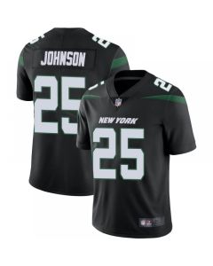 Men's New York Jets #25 Ty Johnson Black Vapor Untouchable Limited Stitched Jersey